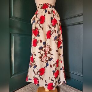 Floral Summer Wide Leg Palazzo Pants - Sz Small